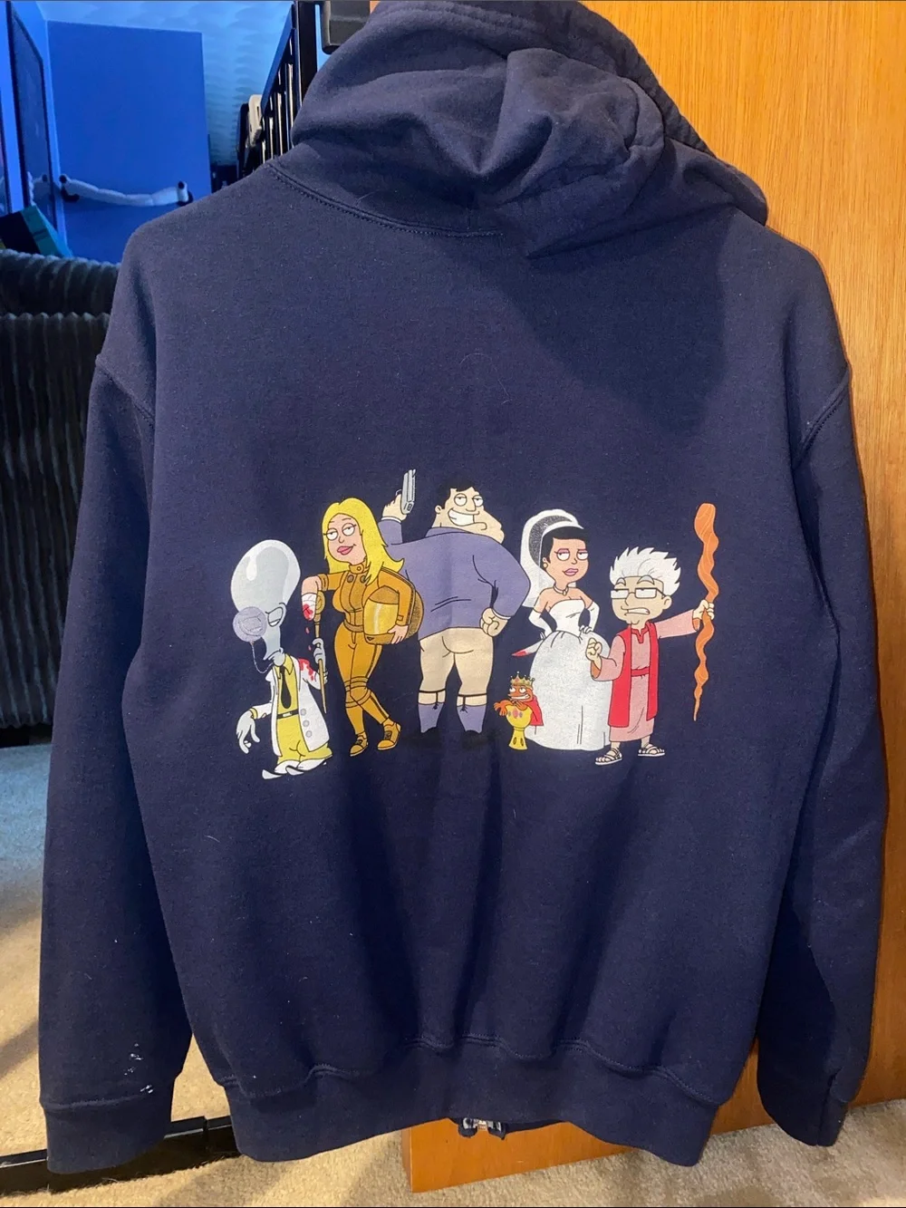 AMERICAN DAD CHARACTER- ZIP UP HOODIE JACKET - Picture 2 of 15